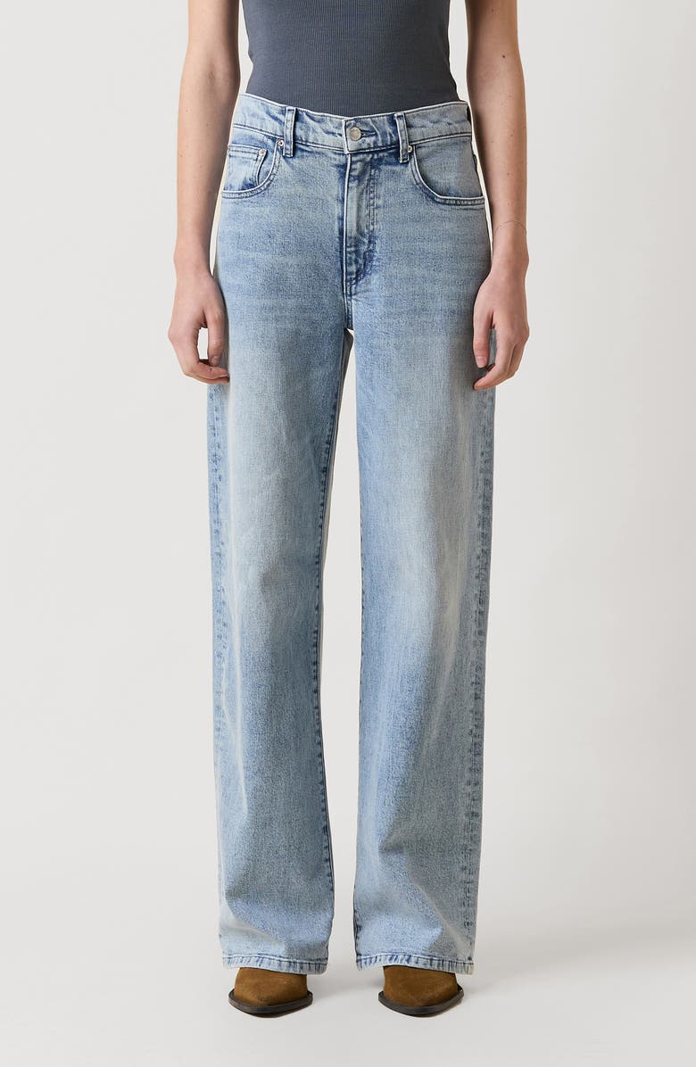 LE JEAN Alexa High Waist Baggy Jeans, Main, color, Blue Heaven