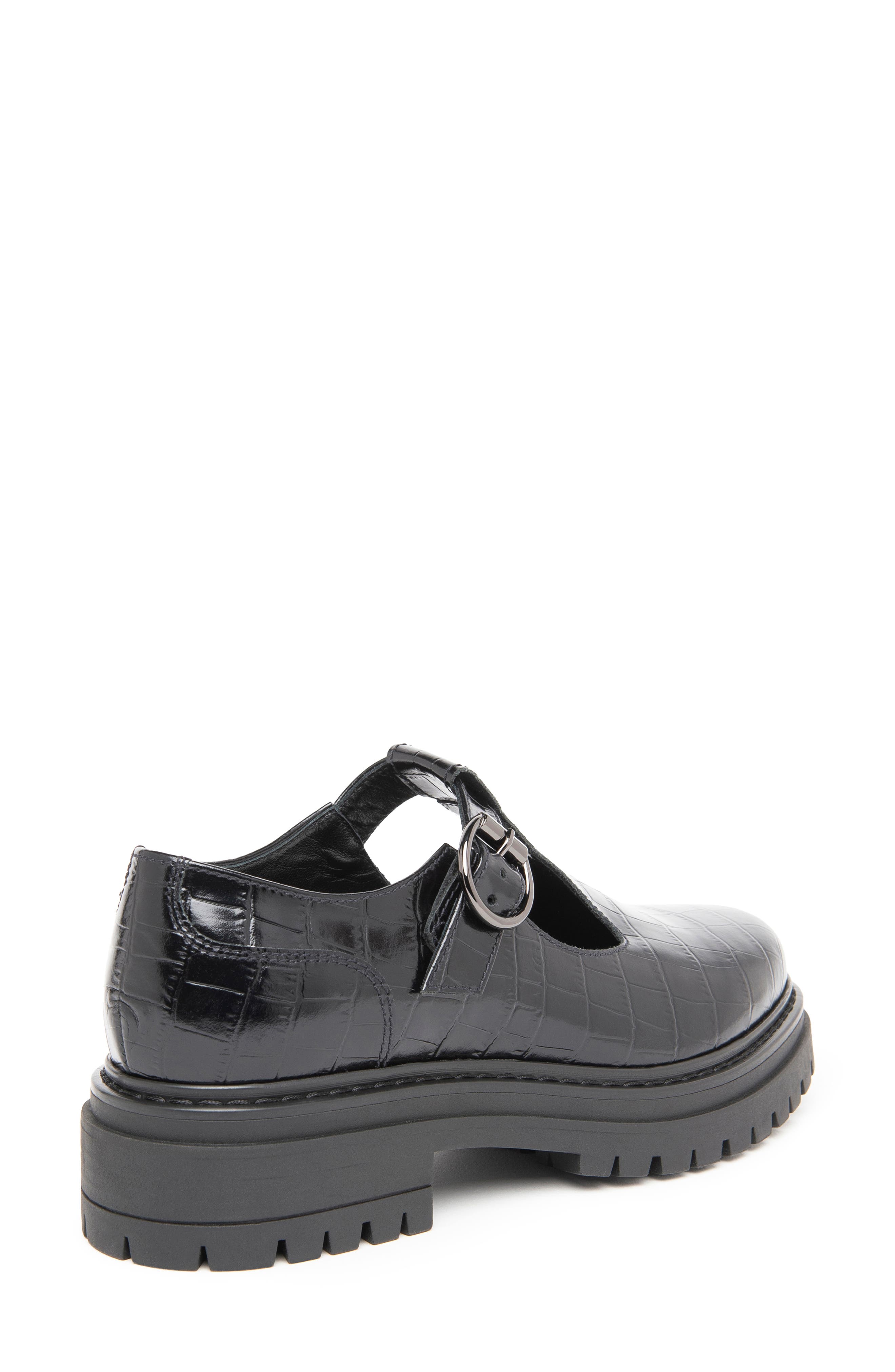 NeroGiardini Croc Embossed Lug Sole Mary Jane, Alternate, color, 