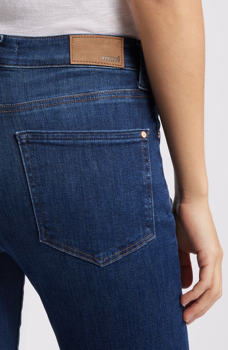 Mavi Jeans Kendra High Waist Straight Leg Jeans, Alternate, color, Deep Flex Blue