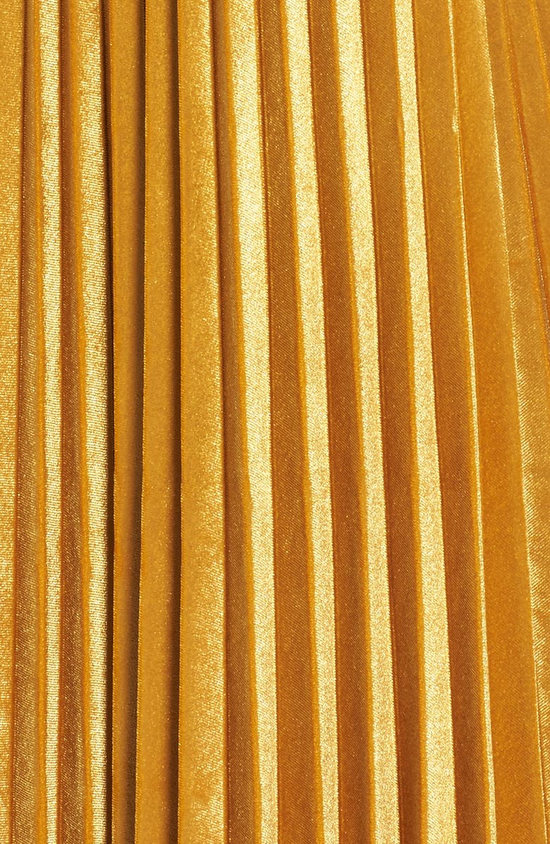 Chelsea28 Pleated Velvet Skirt, Alternate, color,