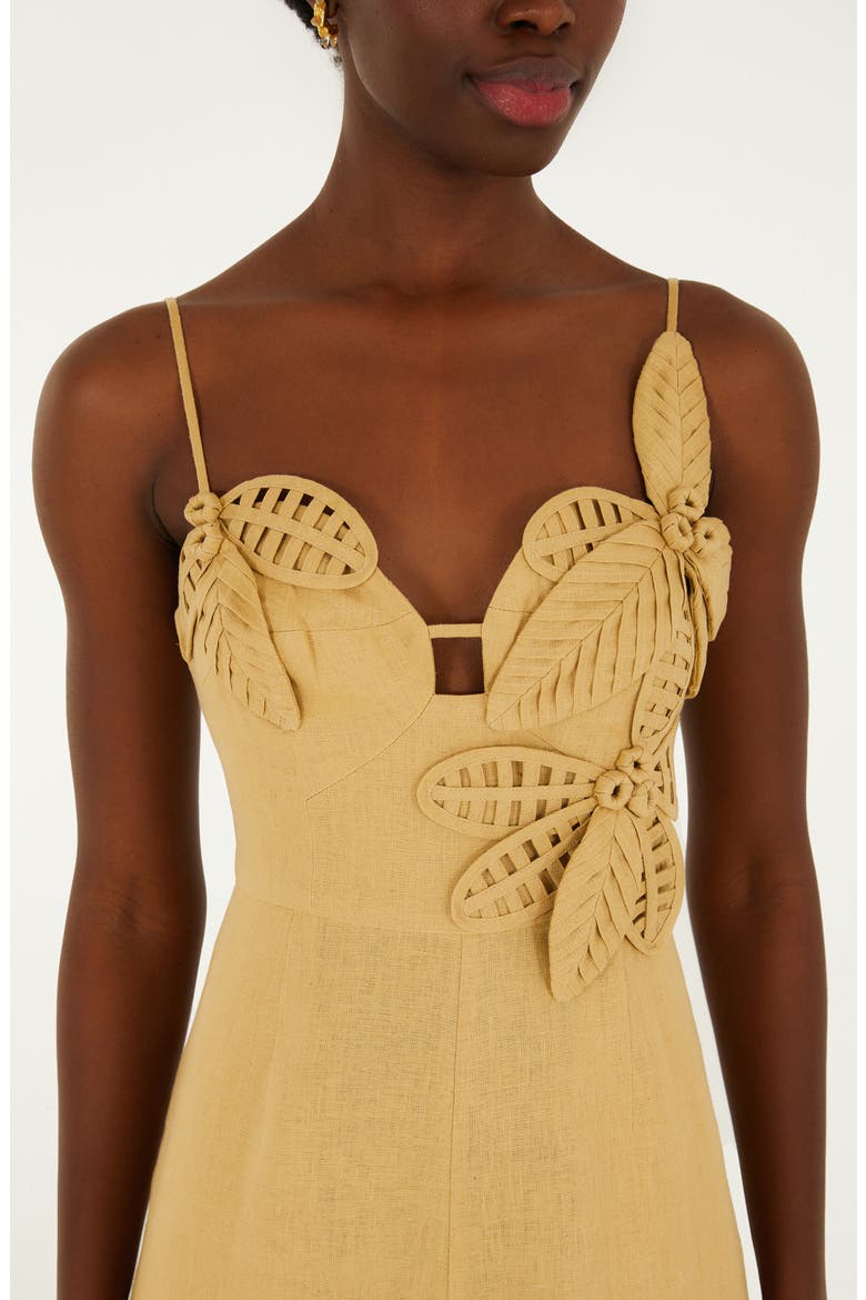 Sand Flowered Wide Leg Jumpsuit, Alternate, color, SAND