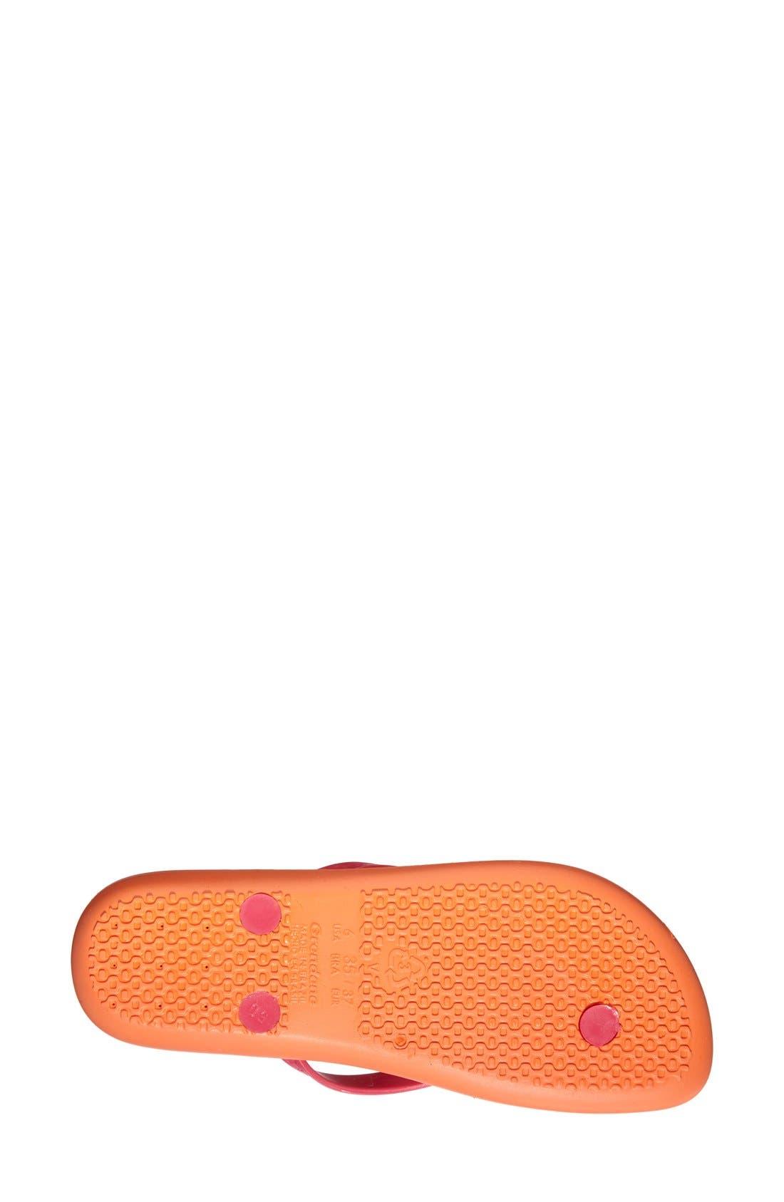 'Neo Love' Flip Flop, Alternate, color, ORANGE/ PINK