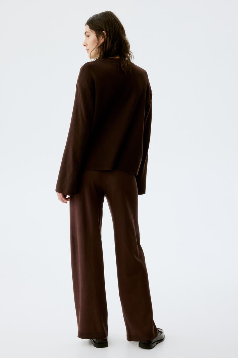 Mama Knitted Trousers, Alternate, color, Dark brown