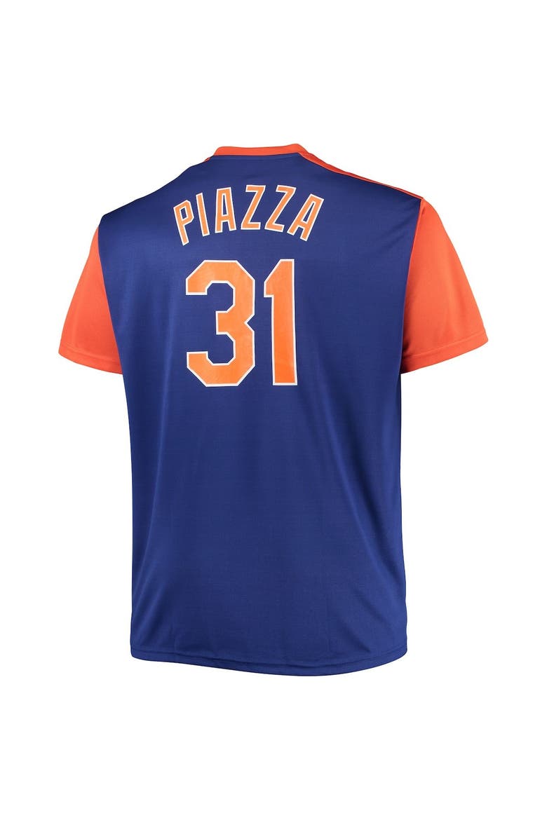 Men's Mike Piazza Royal/Orange New York Mets Cooperstown Collection Replica Player Jersey, Alternate, color, Royal