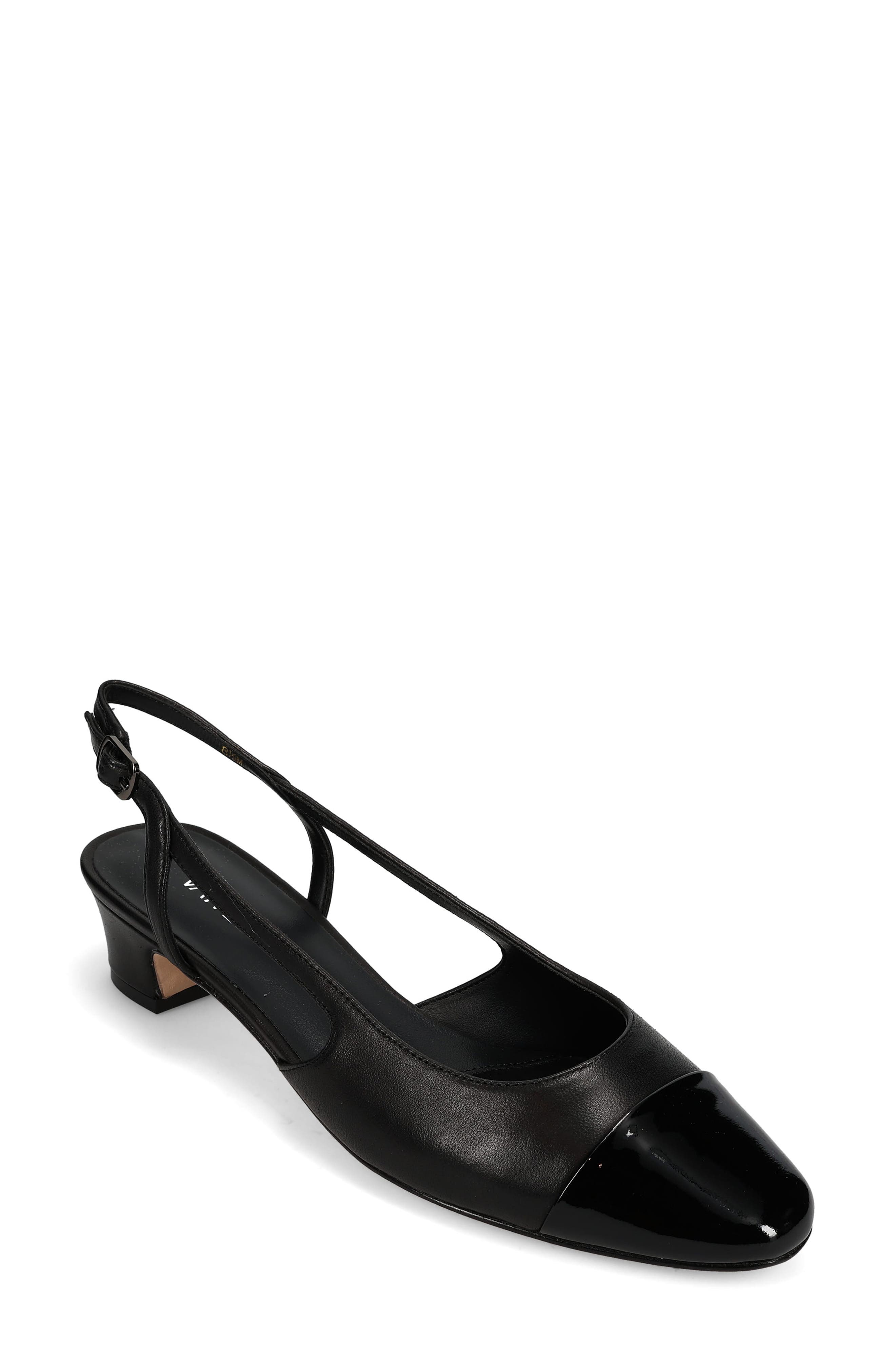 VANELi 'Aliz' Slingback Pump, Alternate, color, Black Leather