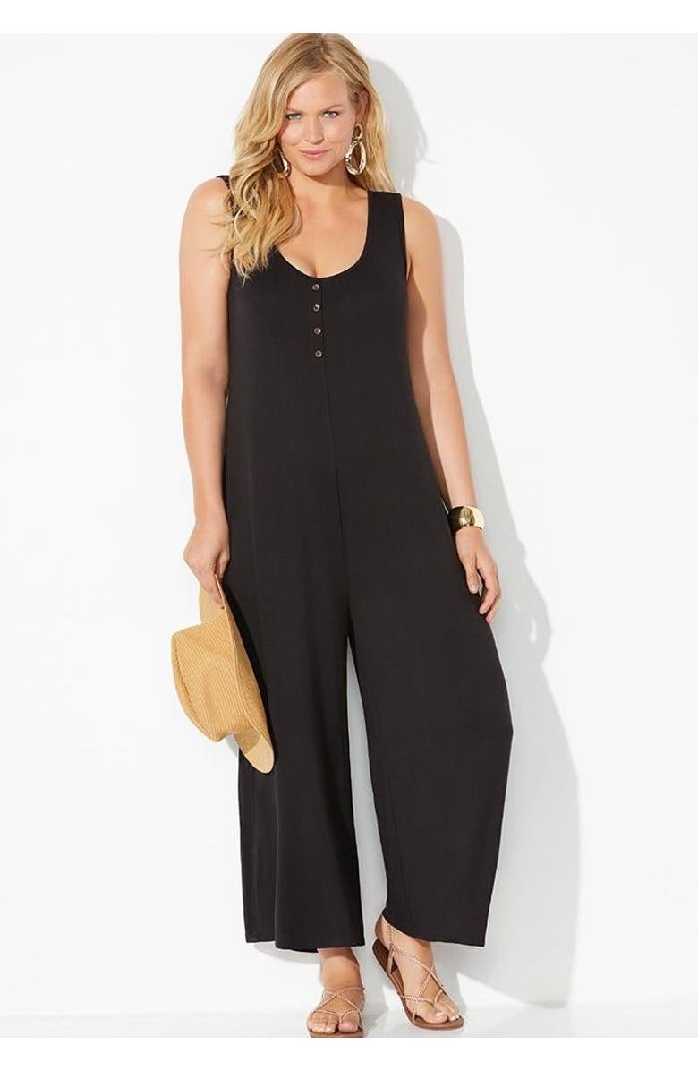 Swimsuits for All Isla Jumpsuit, Alternate, color, Black