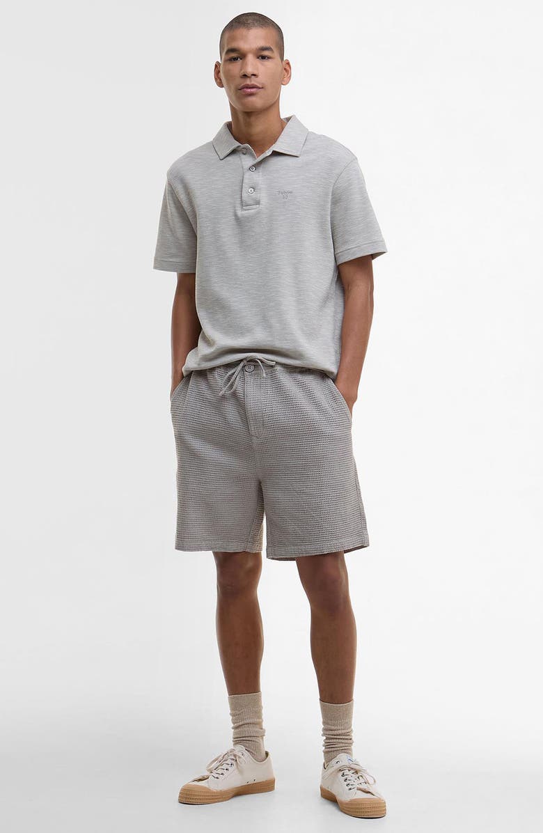 Barbour Hepple Slub Cotton Piqué Polo, Alternate, color, Concrete