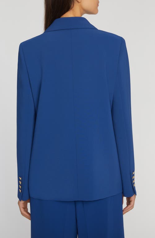 Shop Elie Tahari The Rita Double Breasted Blazer In Twilight