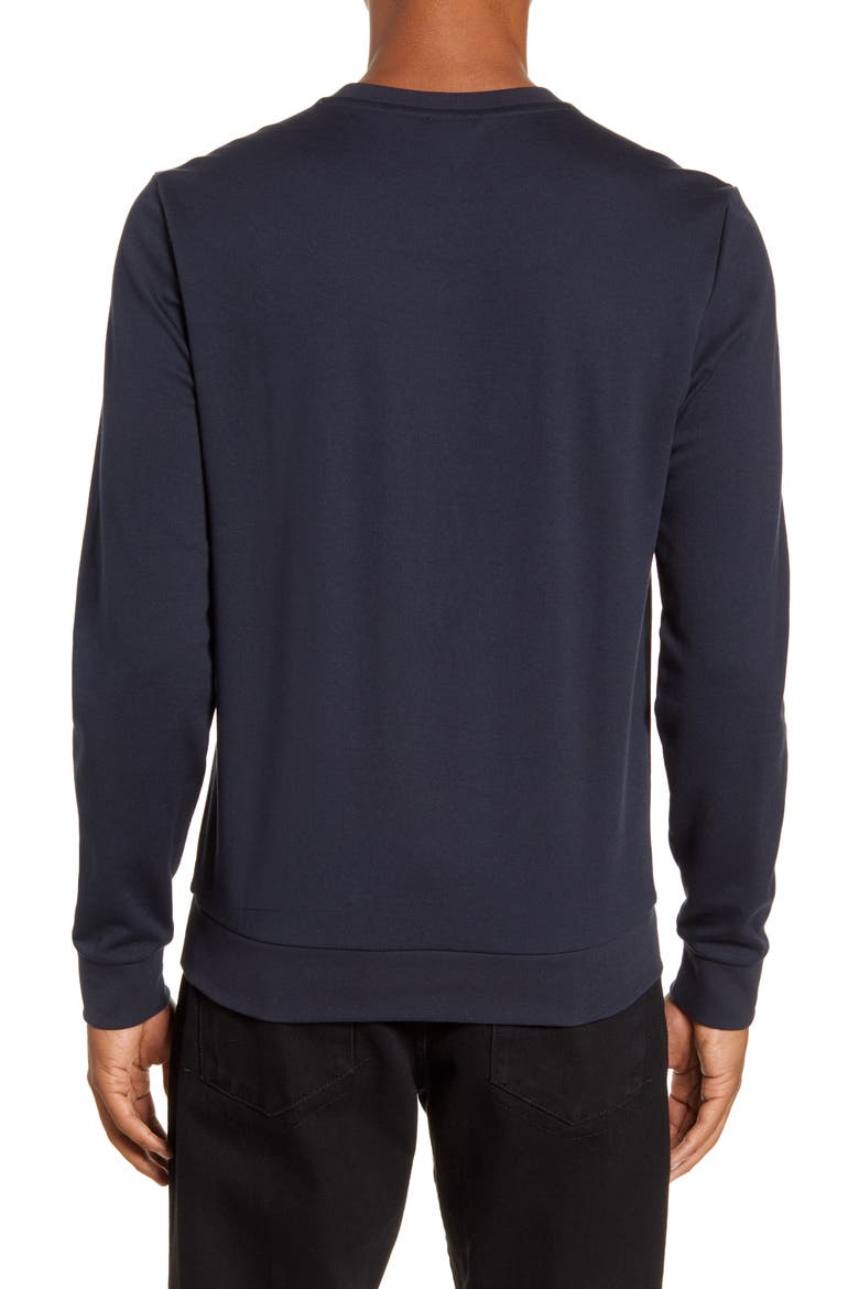 Cotton Blend Crewneck Sweatshirt, Alternate, color, NAVY