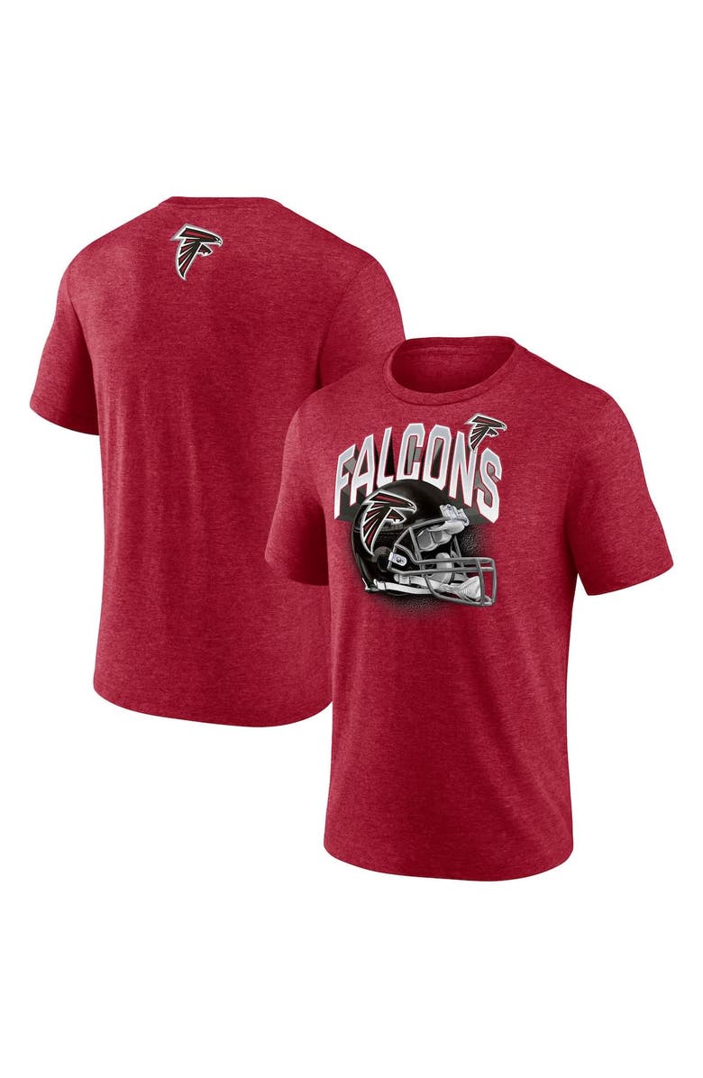FANATICS Men's Fanatics  Red Atlanta Falcons Tri-Blend Around Helmet T-Shirt, Alternate, color, 