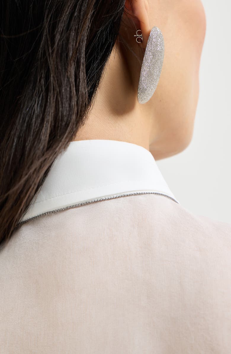 Brunello Cucinelli Crispy silk shirt, Alternate, color, White