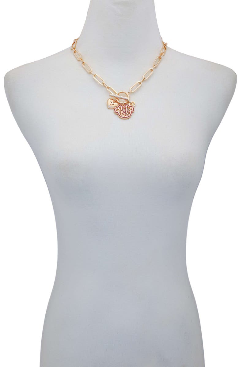 True Religion Charmy link necklace, Alternate, color, Goldtone