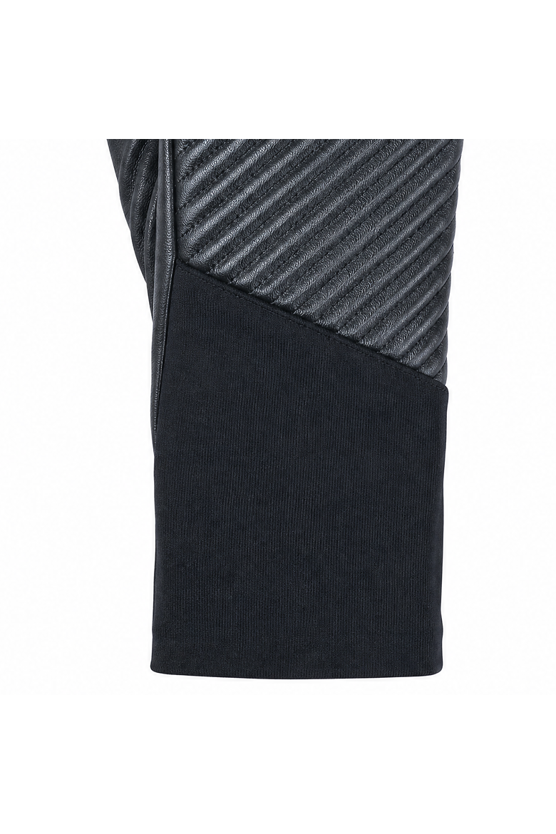 Women's Faux Leather Quilted Fashion Glove, Alternate, color, Black
