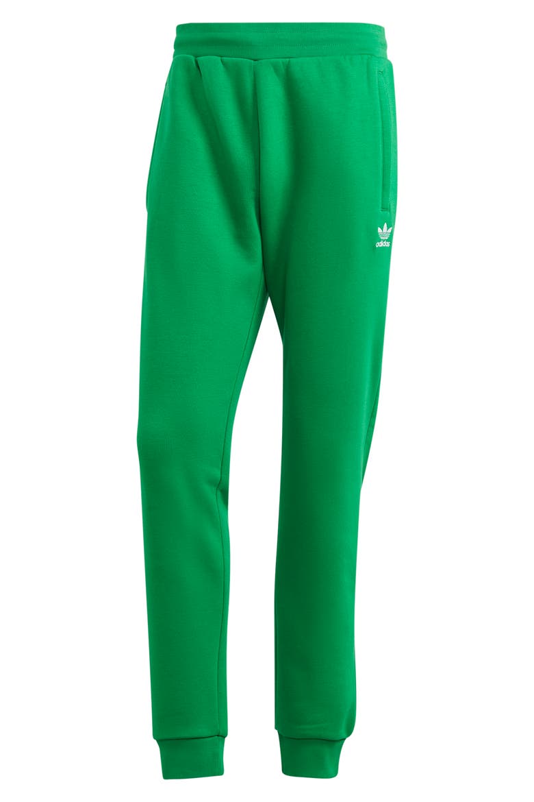 Trefoil Slim Fit Cotton Blend Sweatpants, Alternate, color, GREEN