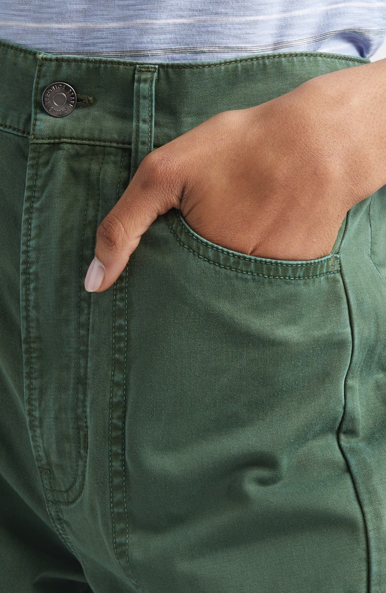 Veronica Beard High Waist Barrel Leg Pants, Alternate, color, Dark Hunter Green