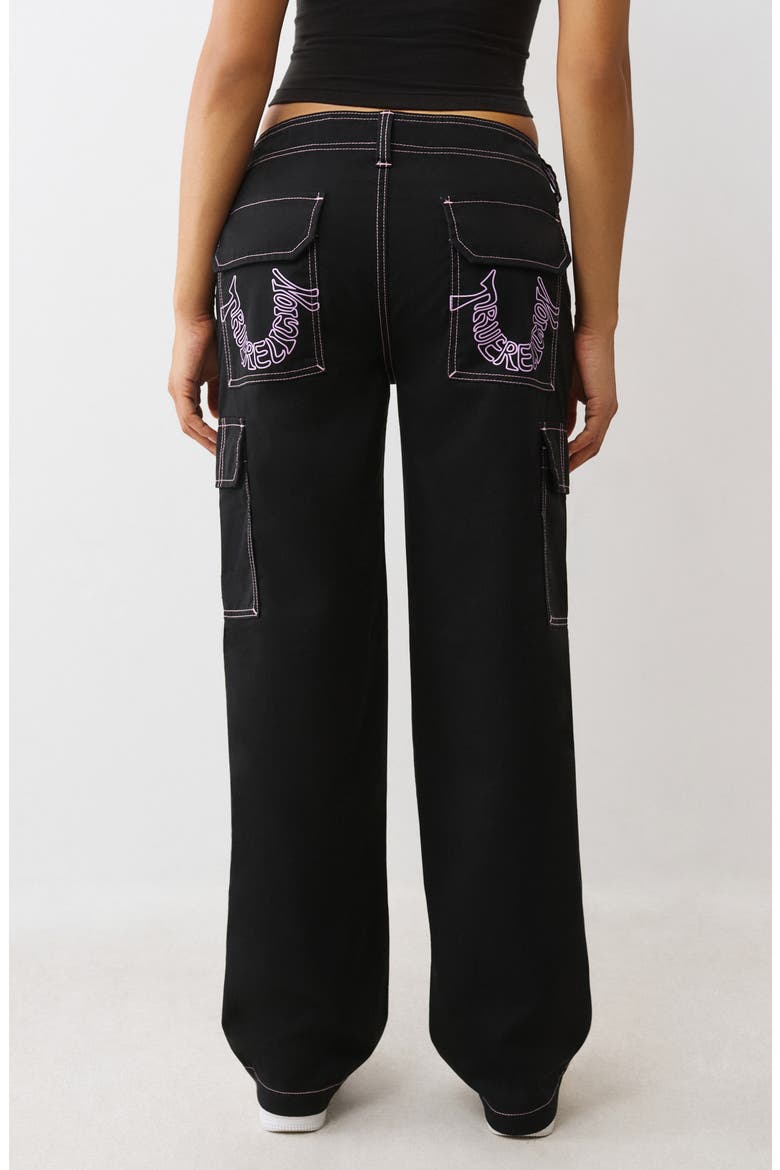 Cargo Pants, Alternate, color, JET BLACK/ MOONLITE MAUVE