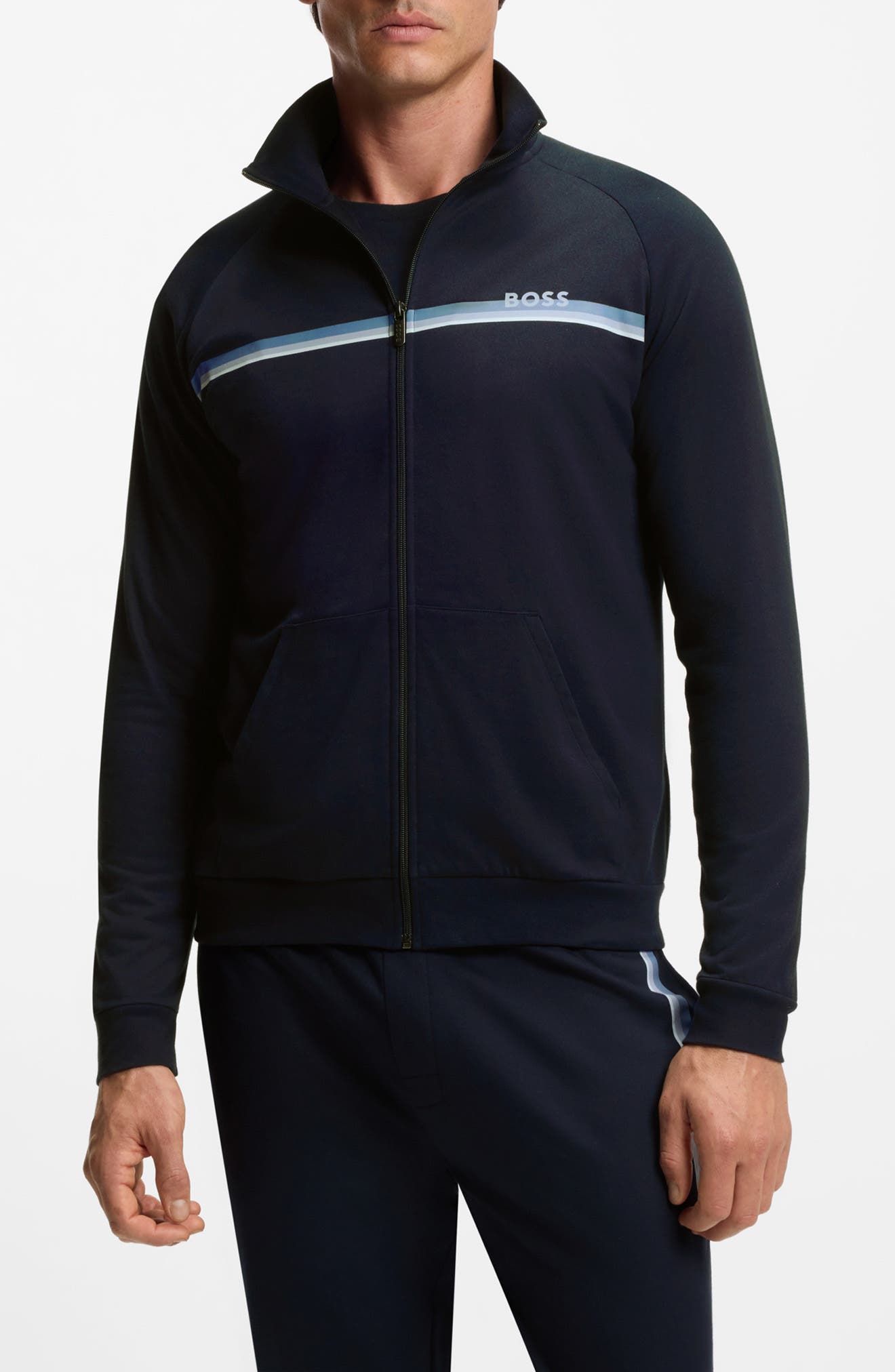 Authentic Chest Stripe Cotton Track Jacket - image 2