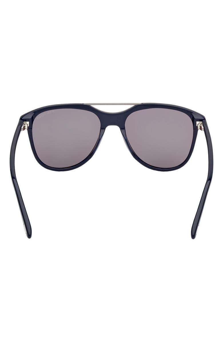 TOM FORD Damian 54mm Pilot Sunglasses, Alternate, color, Shiny Navy Blue / Light Smoke