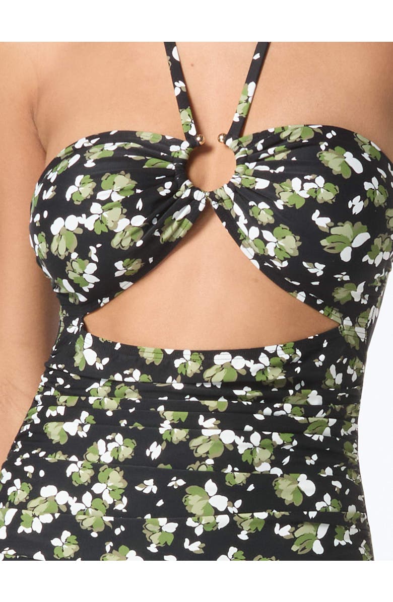 MICHAEL Michael Kors Bandeau Cut Out One Piece Swimsuit, Alternate, color, 