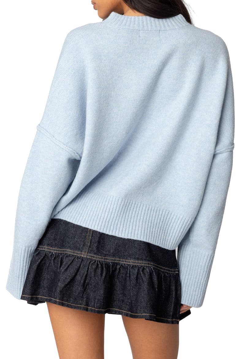 Shirley Oversize Crewneck Sweater, Alternate, color, LIGHT-BLUE
