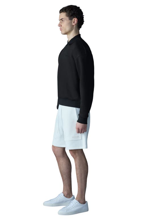 Mackage Felix Quarter Zip Polo Sweater In Black