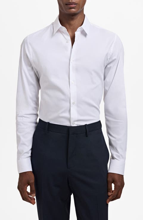 Slim Fit Cotton Button-Up Shirt