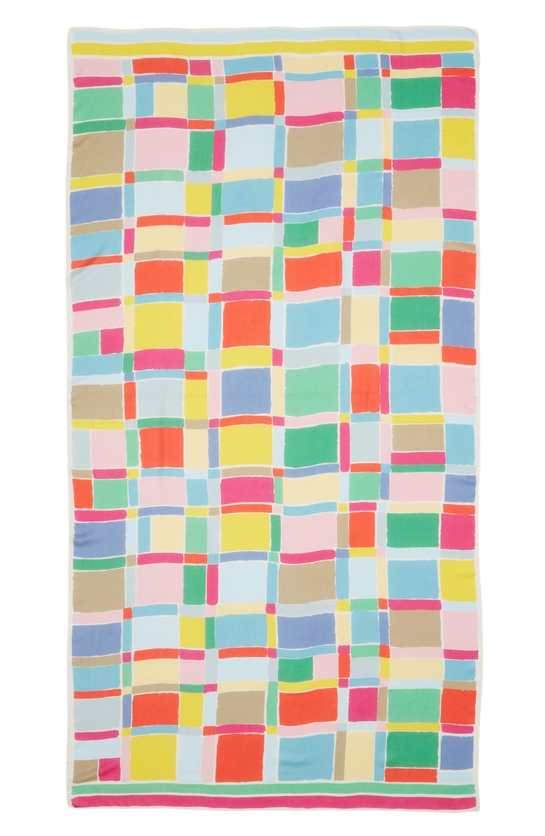 Echo Painted Plaid Wrap, Alternate, color, White Multi