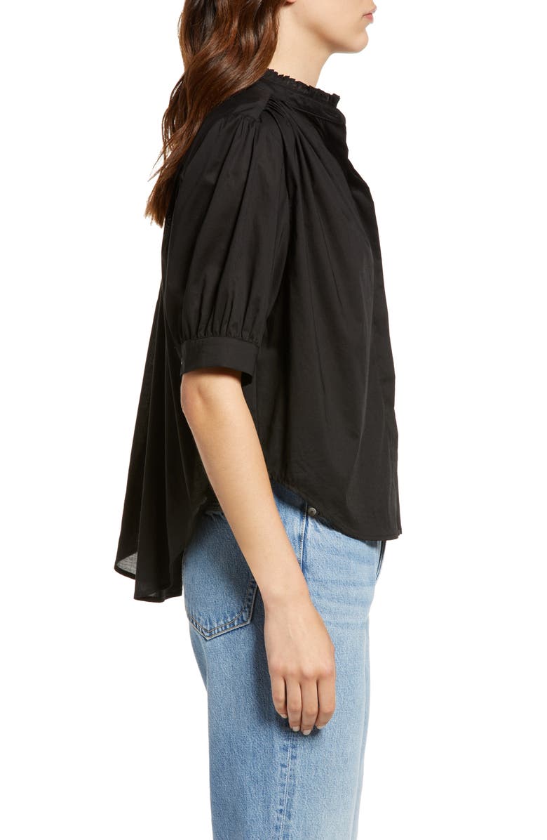 rag & bone Jordan Ruffle Collar Top, Alternate, color, 