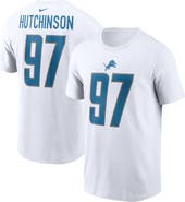 Nike Men's Nike Aidan Hutchinson White Detroit Lions Player Name & Number T-Shirt
