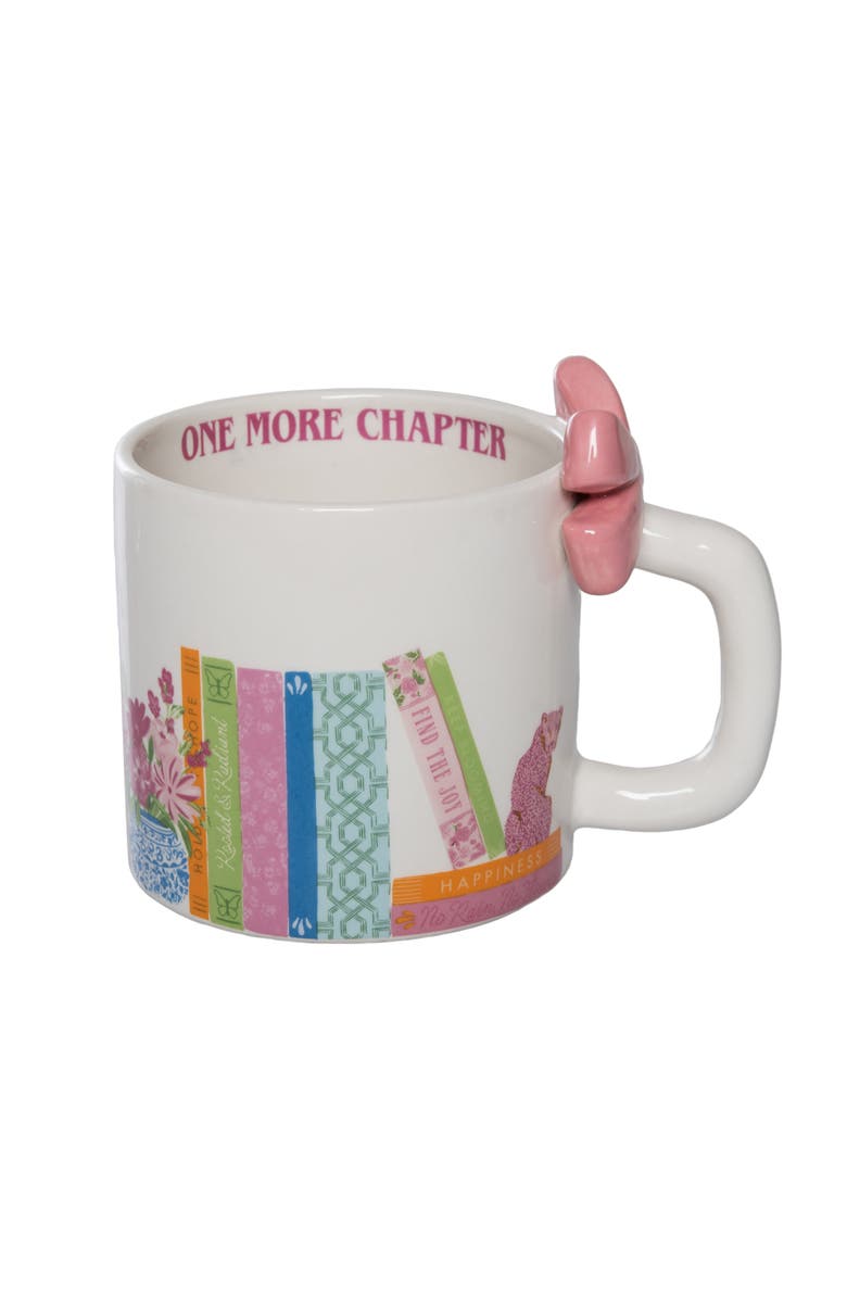 Totalee Gift One More Chapter Mug w/ Bow Handle Ceramic White, Main, color, White