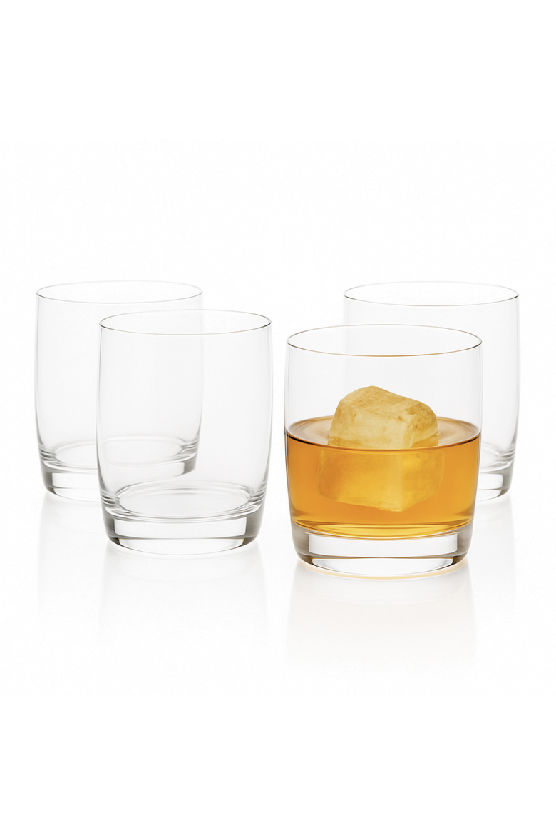 Crystal Double Rock Old Fashioned Glasses - Set of 6, Main, color, Clear