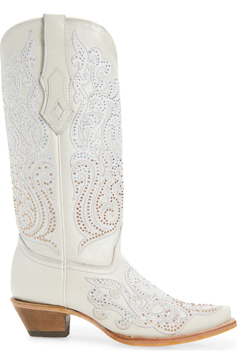CORRAL Crystal & Embroidered Western Boot, Alternate, color,