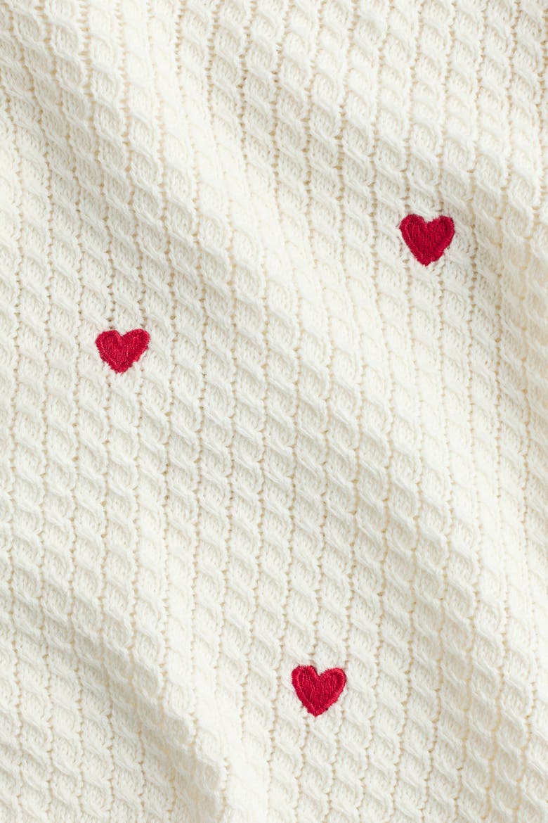 Cotton Jumper, Alternate, color, Cream/hearts