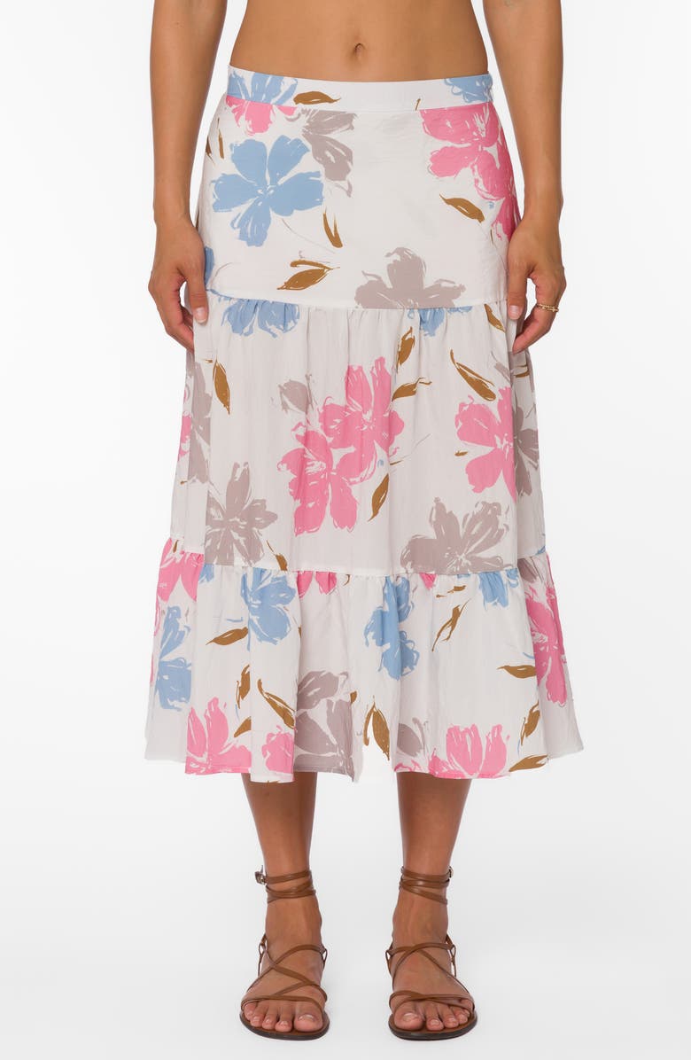 VELVET HEART Tiered Midi Skirt, Main, color, 