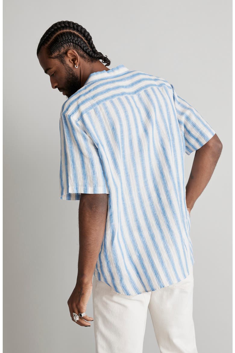 Men's Easy Linen Short Sleeve Shirt, Alternate, color, CANAL BLUE