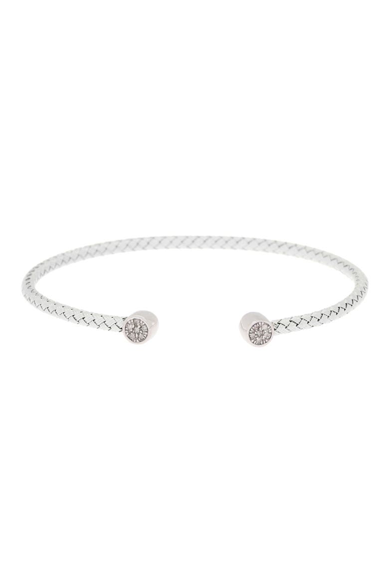 Diamond Bangle Bracelet - 0.15ct., Main, color, WHITE