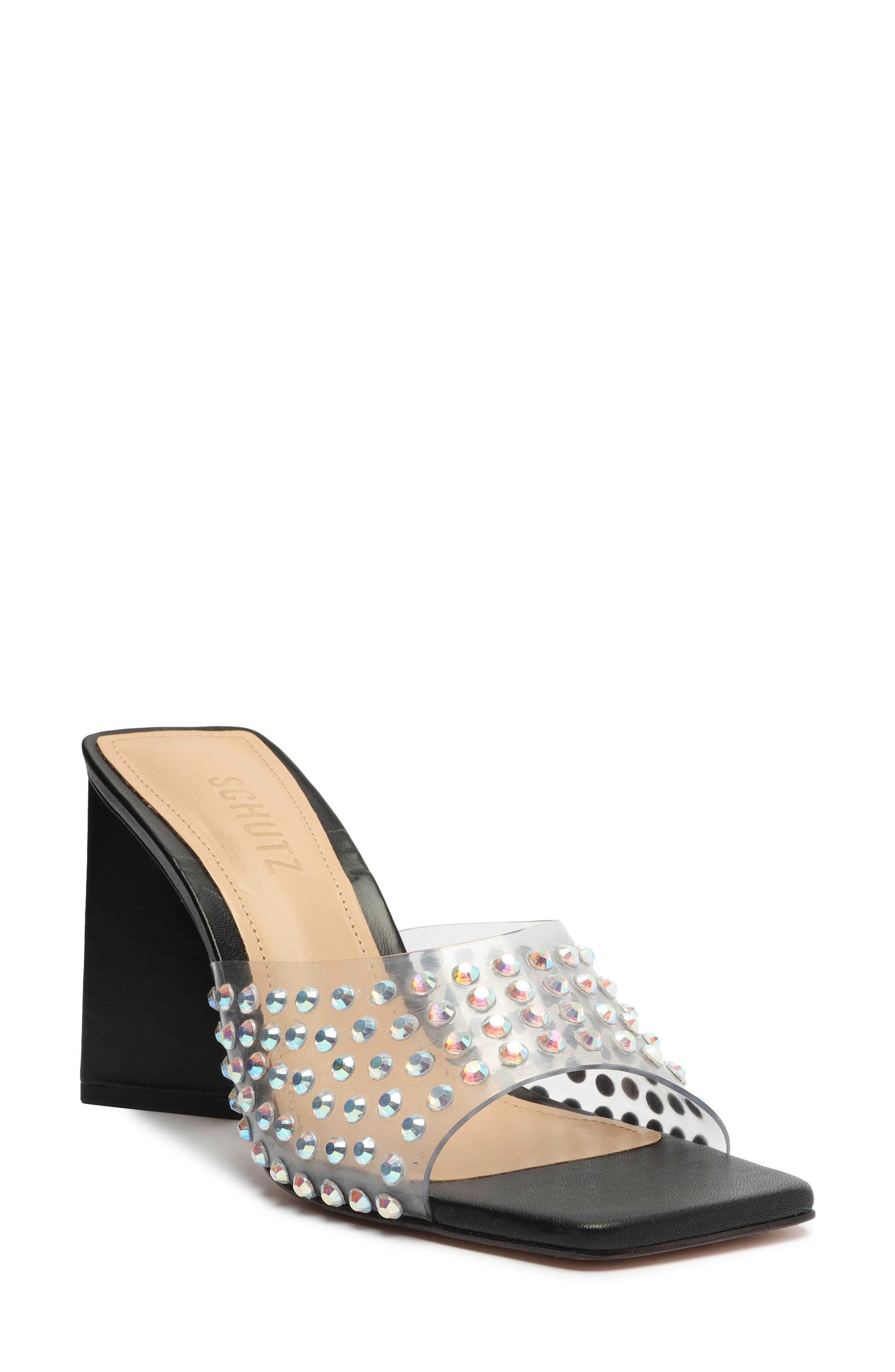 Schutz Lizah Embellished Sandal, Main, color, 