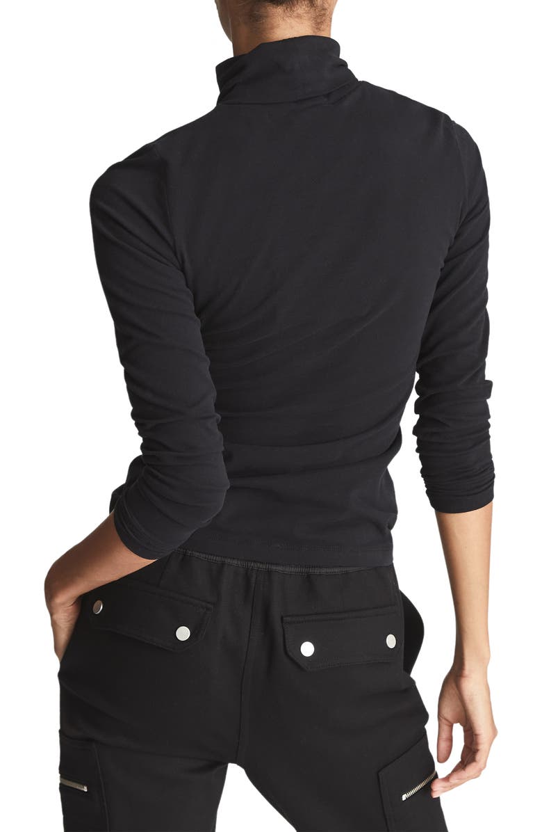 Reiss Pheobe Organic Cotton Blend Turtleneck Top, Alternate, color, 