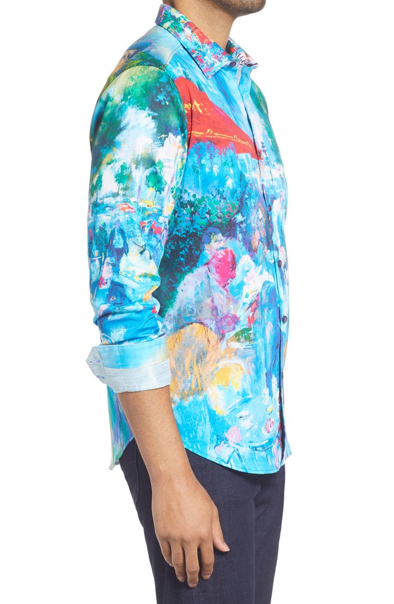 Robert Graham x LeRoy Neiman Print Button-Up Shirt, Alternate, color, 