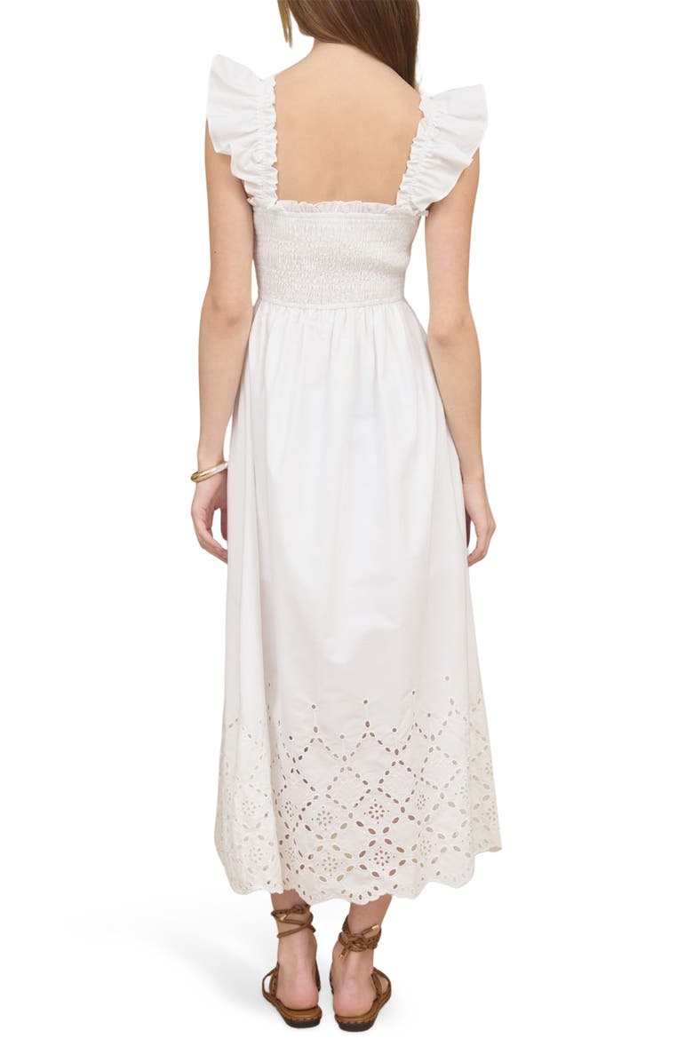 Blu Pepper Eyelet Midi Dress, Alternate, color, White
