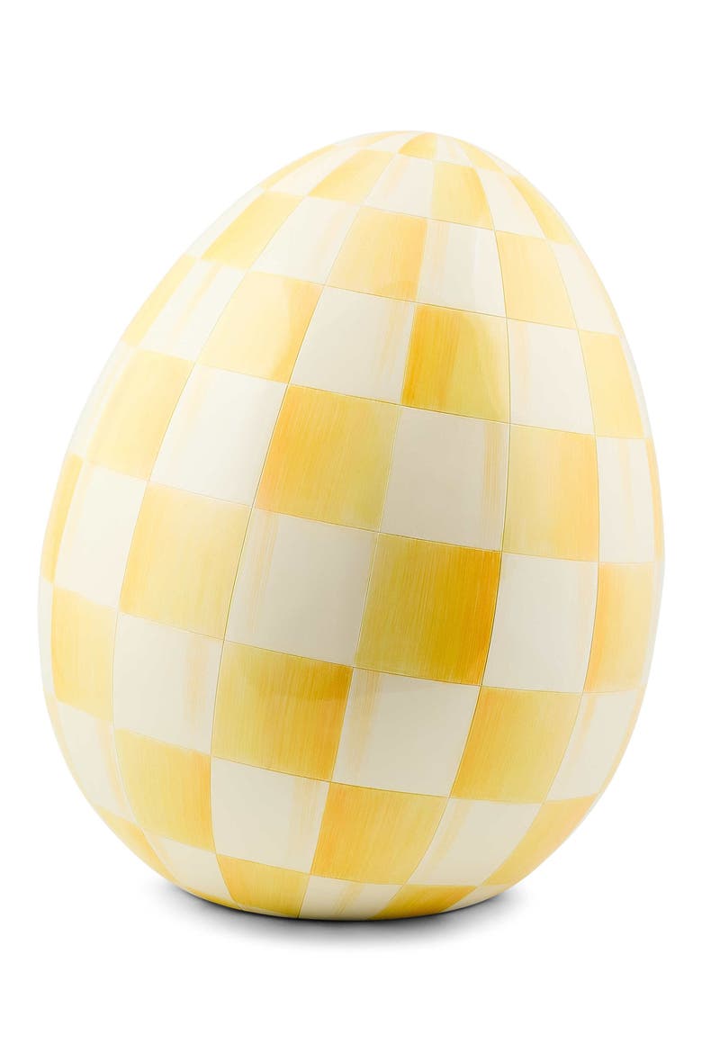 Sunshine Check Large Egg, Main, color, YELLOW