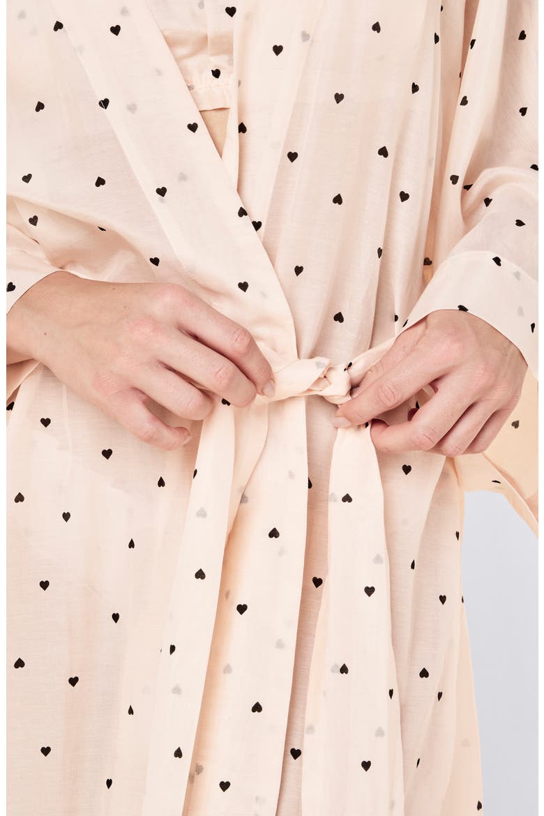 Hearts Maxi Robe, Alternate, color, ROSEWATER