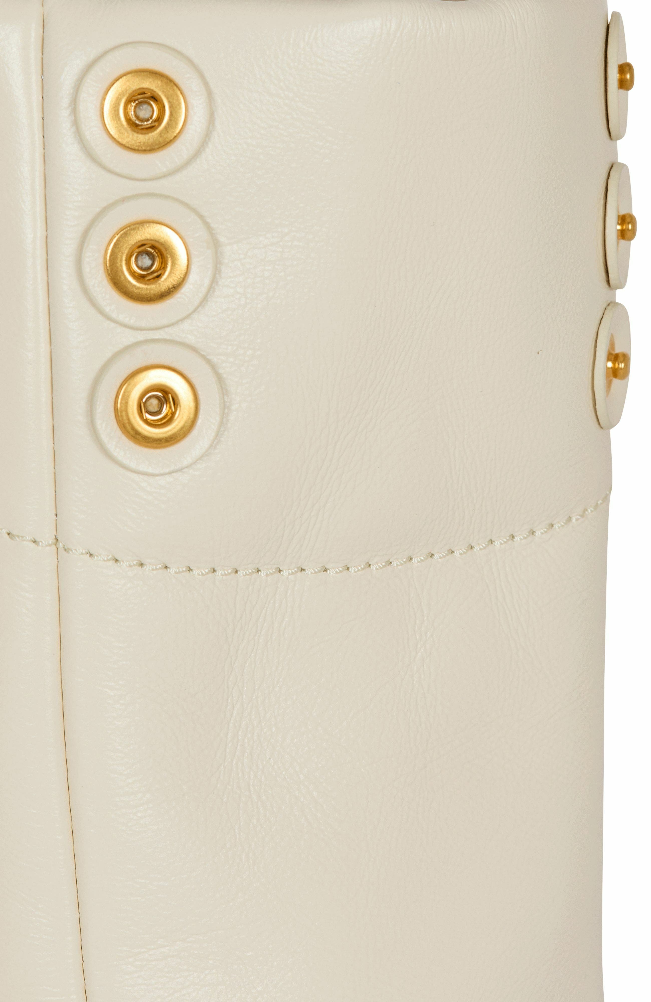 Balmain 1945 Soft Small Crinkled Leather Tote Bag, Alternate, color, 