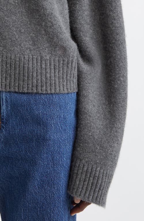 Loulou De Saison Homere Lds Polo-neck Ribbed Sweater In Gray