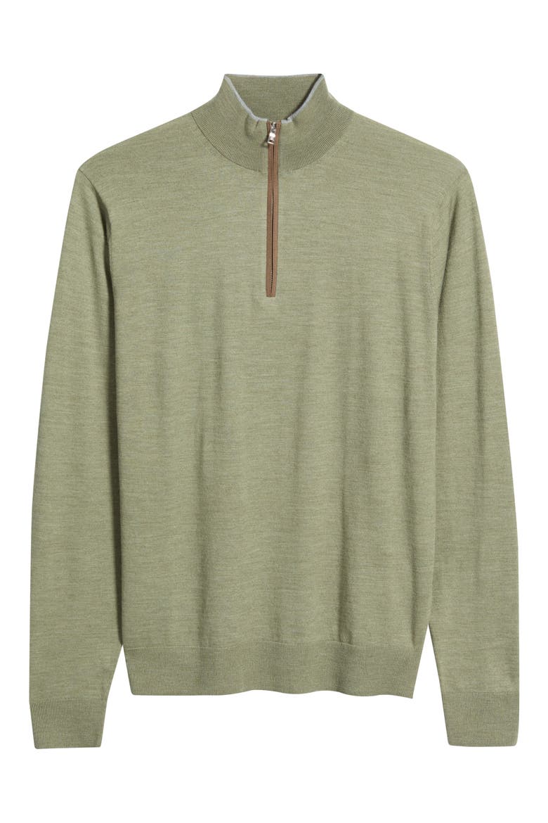 Crown Crafted Excursionist Quarter Zip Sweater, Alternate, color, BAYLEAF
