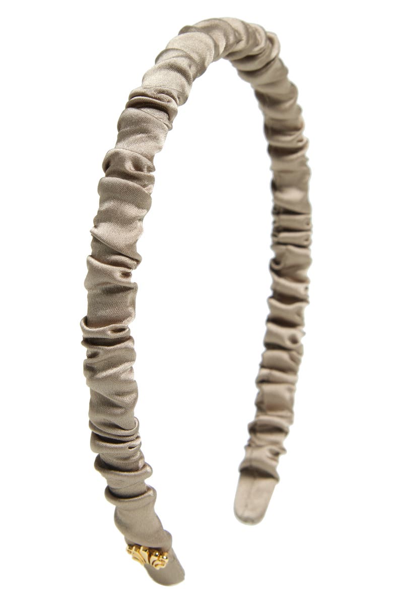Lele Sadoughi Jessie Gathered Silk Headband, Main, color,