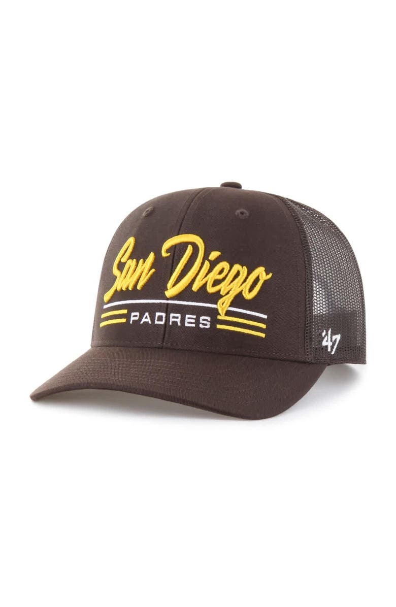 '47 Men's '47 Brown San Diego Padres Garner Trucker Adjustable Hat, Main, color, Brown
