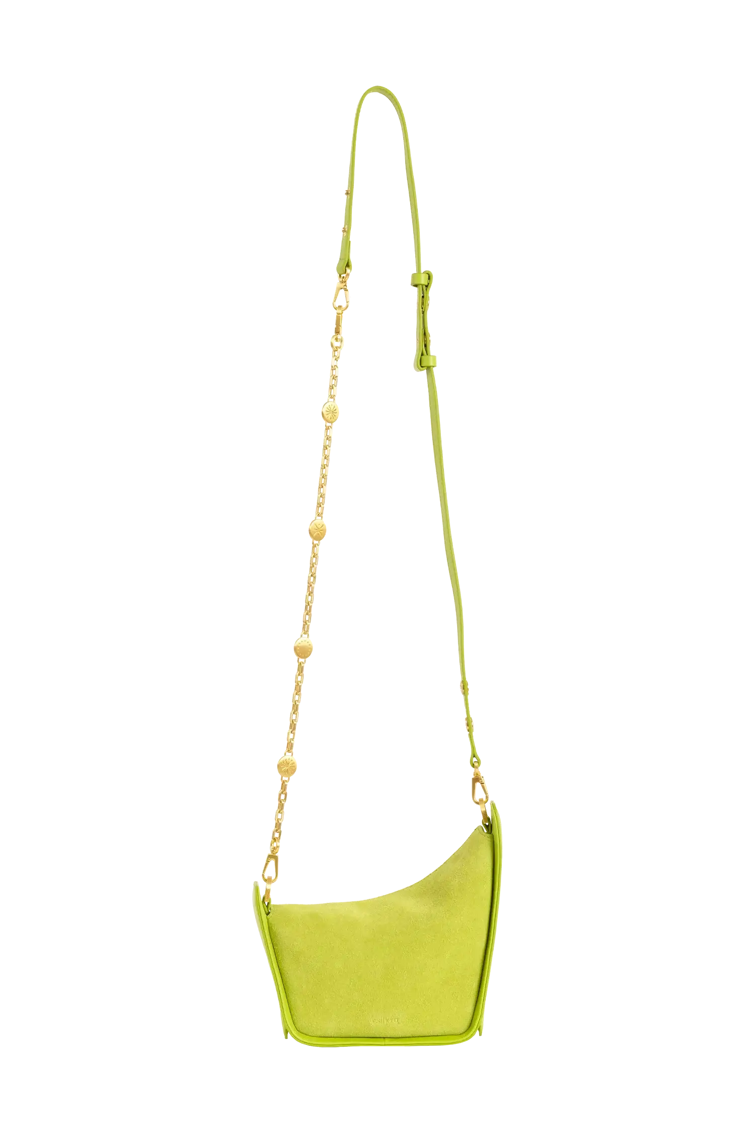 Esthera 10AM Mini Leather Shoulder Bag, Alternate, color, Lemon Green