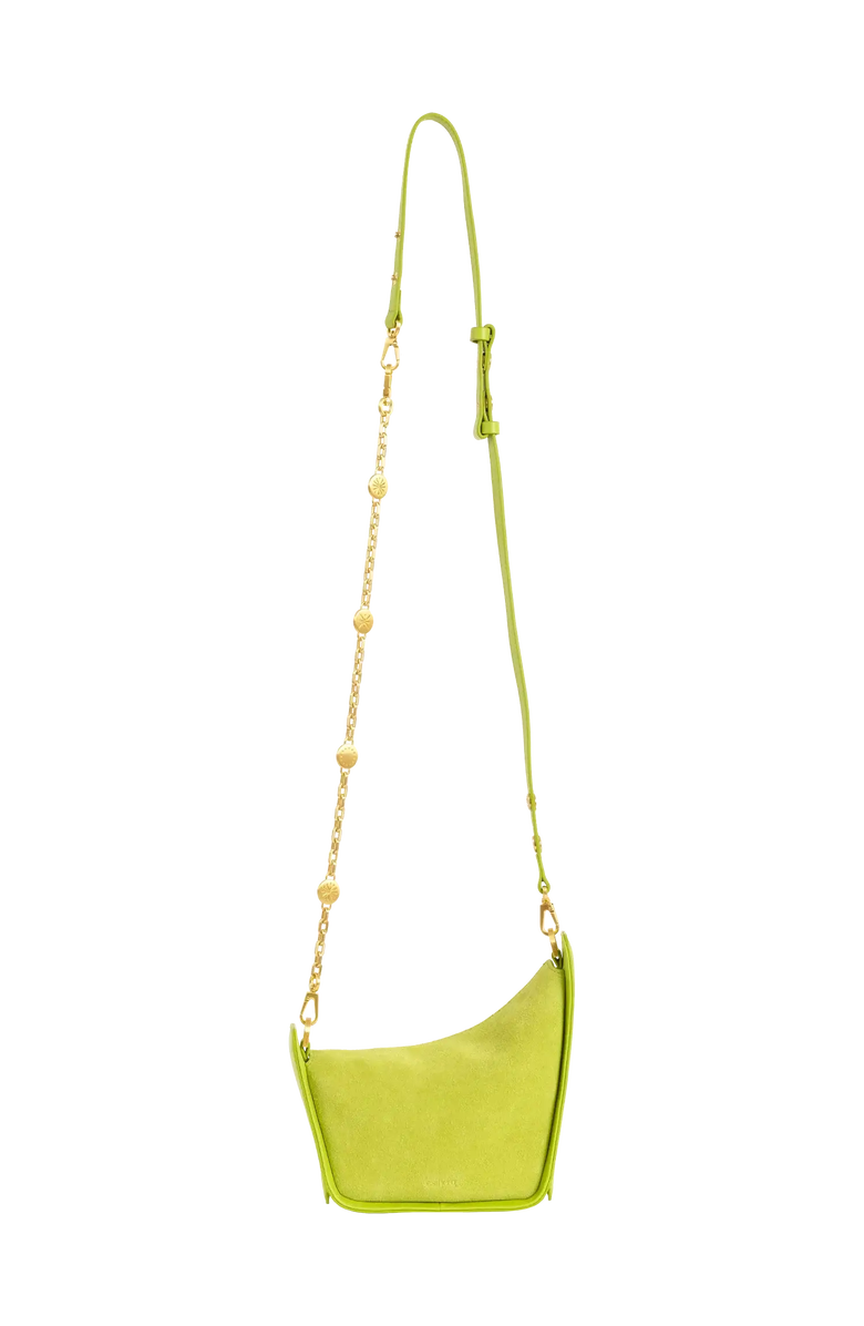 Esthera 10AM Mini Leather Shoulder Bag, Alternate, color, Lemon Green