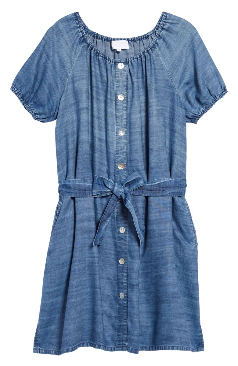 Bella Dahl Puff Sleeve Tencel<sup>®</sup> Lyocell Dress, Main, color, 